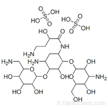 Sel de disulfate d&#39;amikacine CAS 39831-55-5